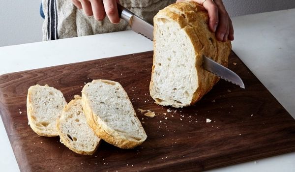 Slicing Baguettes Bread